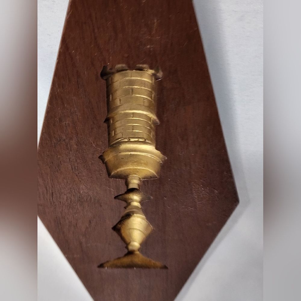 Vintage MCM Burwood Diamond Shaped Chess Wooden Wall Decor